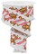 RG Ribbon: 2.5" Pink Gingerbread Kids Wired Ribbon with Striped Peppermint Candy Canes and Drift Edges - For Christmas Bows, Wreaths, Crafts, and Decorations